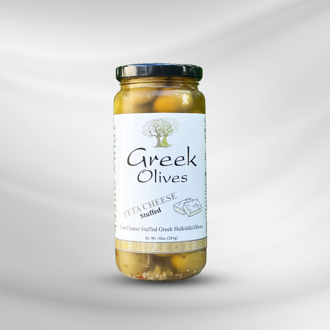 1. Feta Cheese Stuffed Olives - Greek Stuffed Halkidiki Olives with Feta