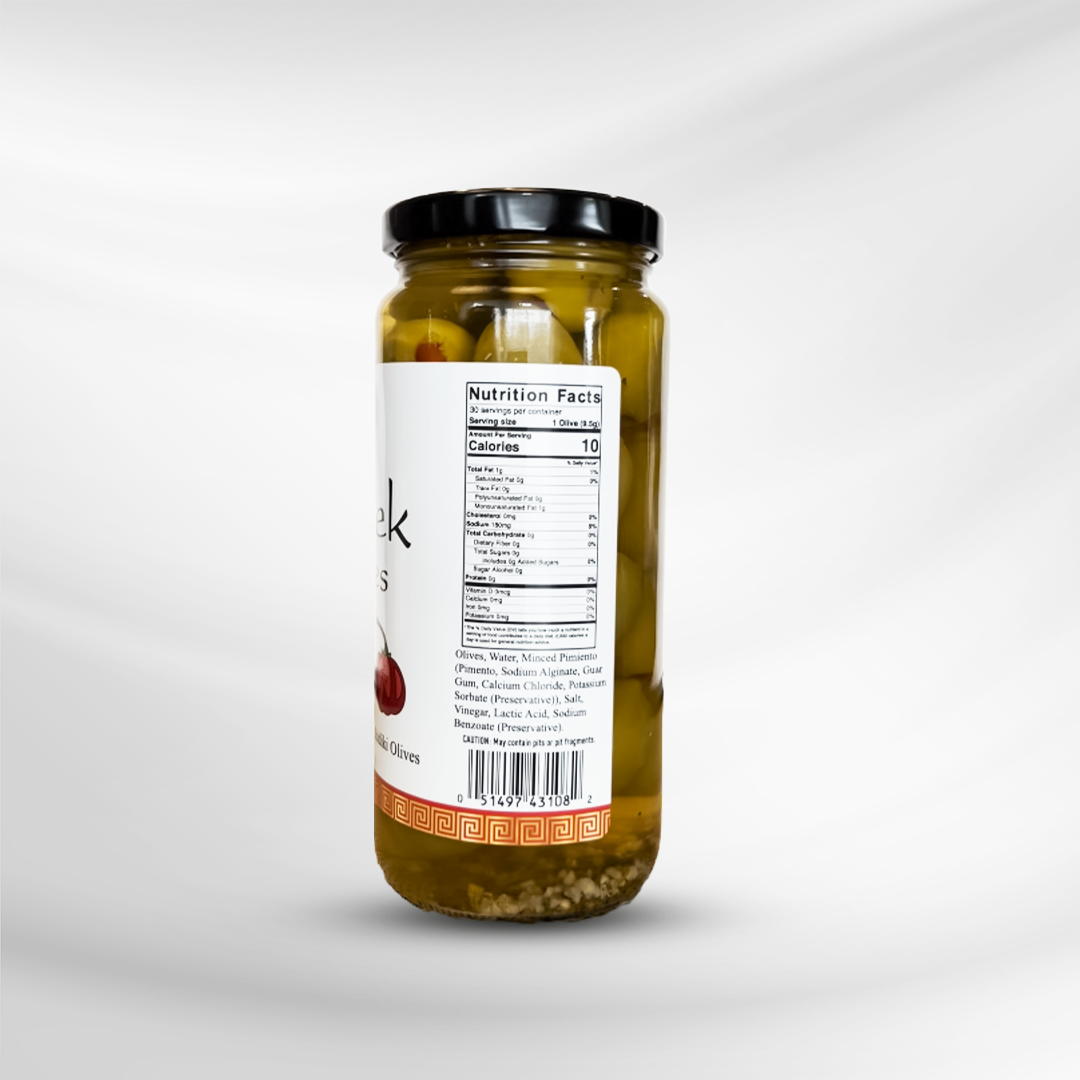 Lakonia Olives Stuffed With Pimentos