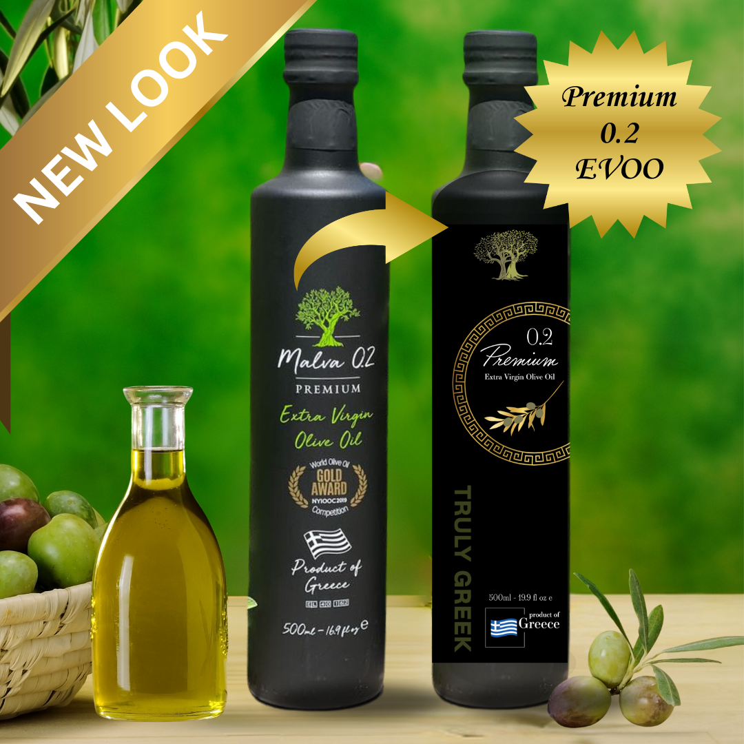Luxury estate-grown olive oil from Greece – TRULY GREEK 0.2 EVOO in glass bottle