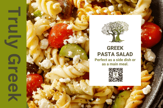 GREEK  PASTA SALAD: Perfect as a side dish or as a main meal.