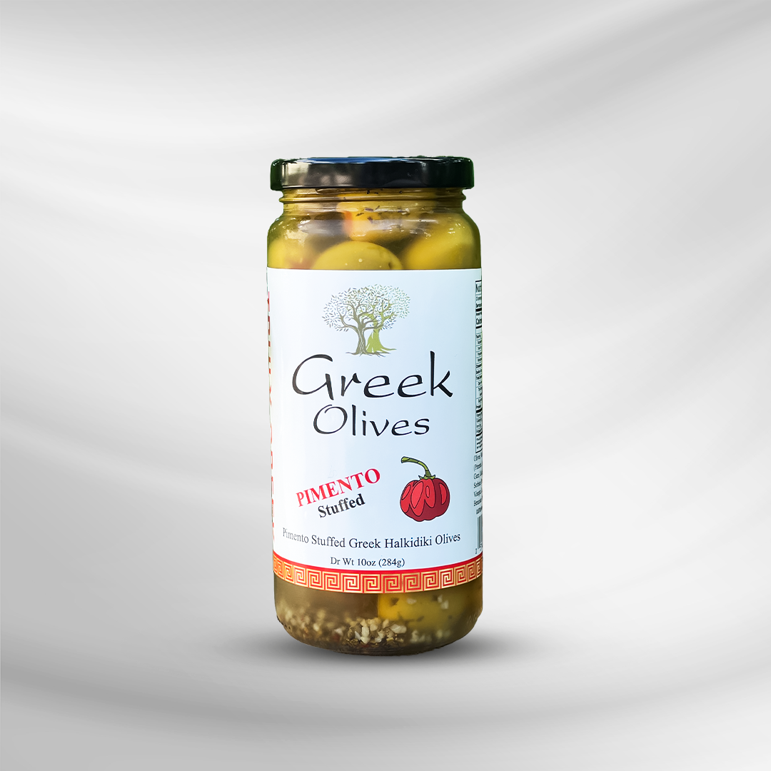 Pimento Stuffed Olives – Authentic Greek Halkidhiki Olives Stuffed With Pimento
