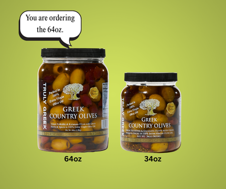 TRULY GREEK Country Olive Mix (64oz)