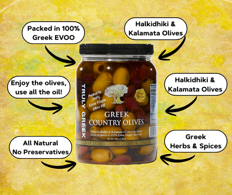TRULY GREEK Country Olive Mix – 34oz