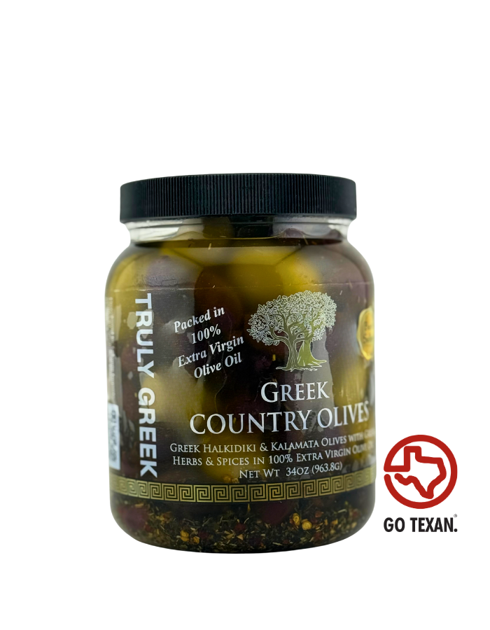 Greek Country Olive Mix – Halkidiki & Kalamata Olive Mix 34oz